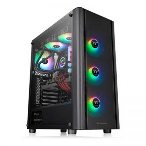 Case Thermaltake V250 TG ARGB , Midi Tower, sin Fuente, Negro