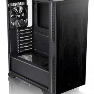 Case Thermaltake Versa T25, fuente 600w, vidrio temprado negro
