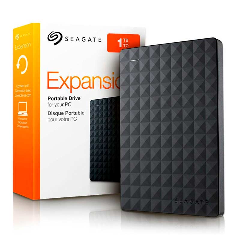 Disco duro externo Seagate Expansion STEA1000400, 1 TB, USB 3.0, Color negro
