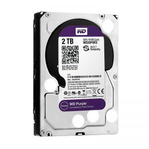 Disco duro Western Digital Purple WD20PURZ, Capacidad 2 TB, SATA 6.0 Gb/s, 5400 RPM, formato 3.5"